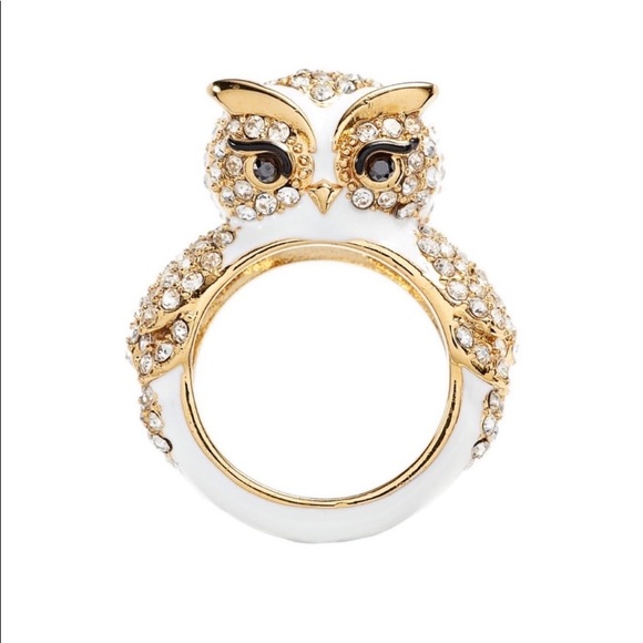 kate spade Jewelry - IN PERFECT CONDITION! LIKE NEW! KATE SPADE “STAR BRIGHT” PAVE OWL RING SIZE 8
